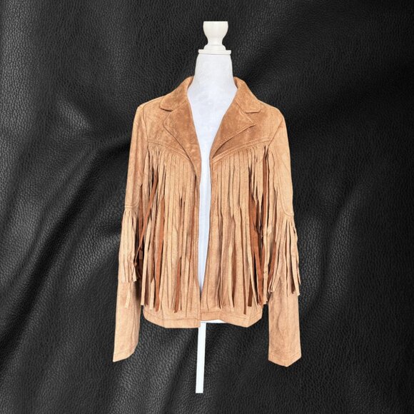 Haptics Jackets & Blazers - *NEW* Faux Suede Jacket Women Western Fringe Boho Coastal Cowgirl Rodeo